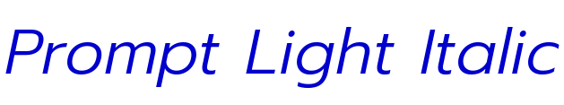 Prompt Light Italic fonte